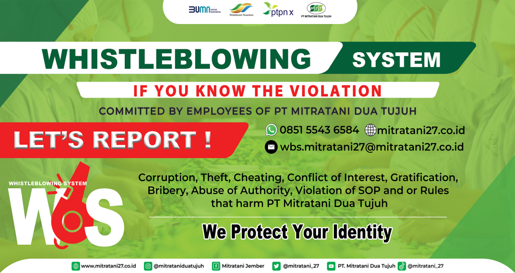 banner of whistleblowing system socialisation